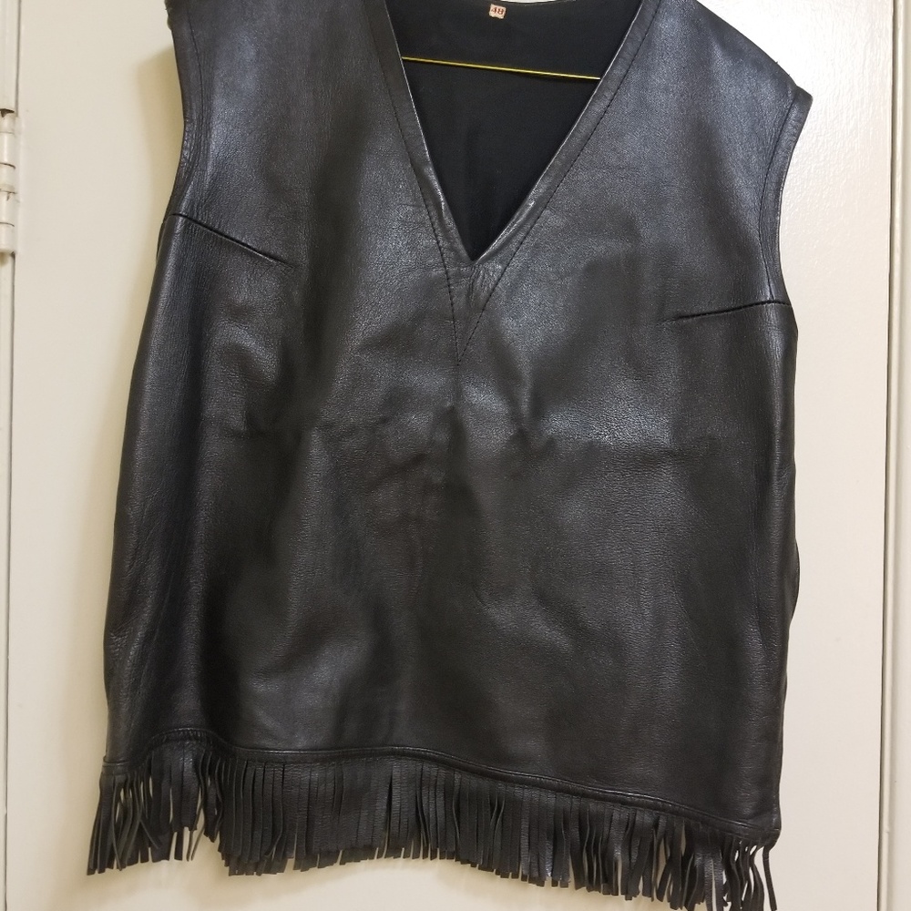 Women leather vintage leather vest
